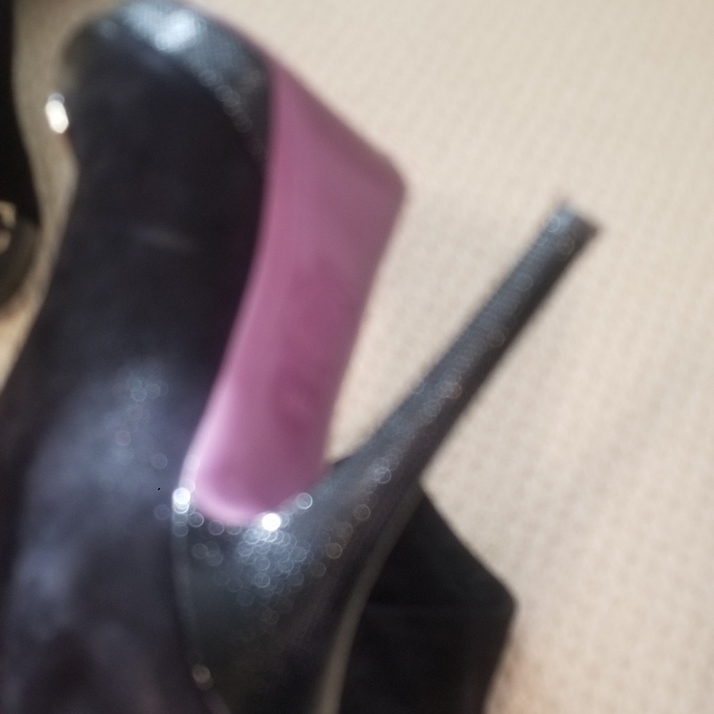 Versace over the knee heel boots